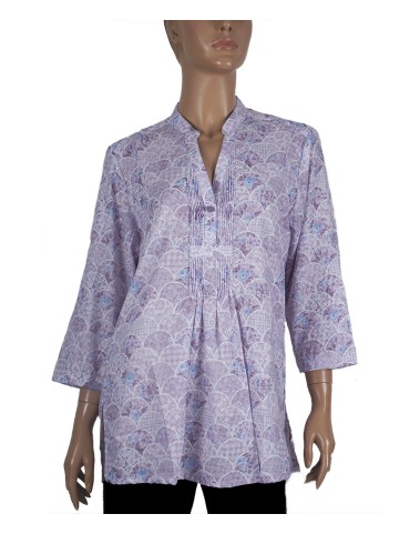 Casual Kurti - Lilac Potali Button