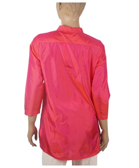 Silk Shirt - Pink Pintuck