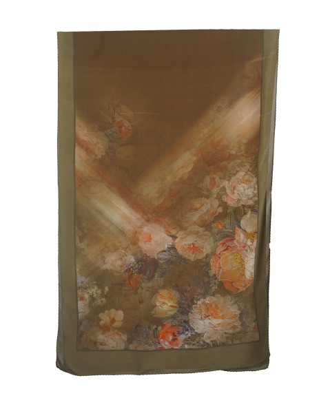 Scarf Set -Orange Flowers