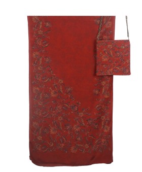 Scarf Set - Maroon Floral 