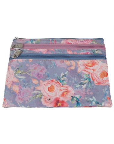 3 Zip Pouch - Peach Roses 