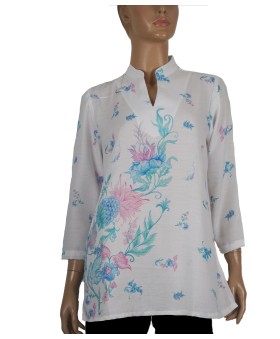 Casual Shirt - Aqua Floral