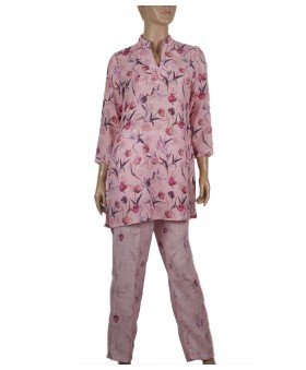 Cotton Co-ord Set - Pink Tulip