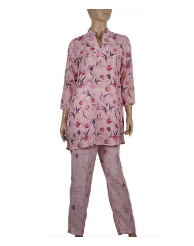 Cotton Co-ord Set - Pink Tulip