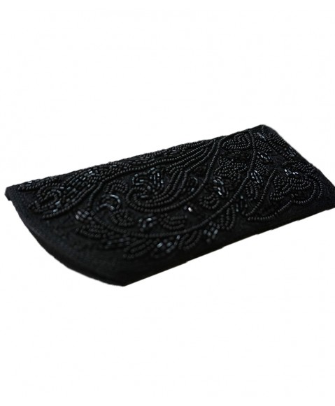 Spectacle Case - Black Embroidered 