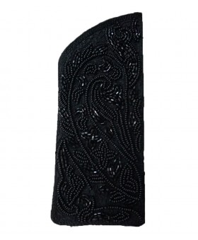 Spectacle Case - Black Embroidered 
