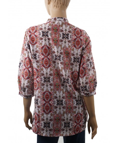 Casual Kurti - Red and White Carpet