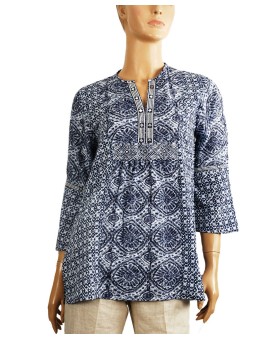 Casual Kurti - Blue Festival Kurti 