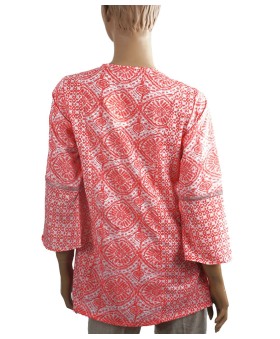 Casual Kurti - Peach Festival Kurti 
