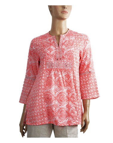 Casual Kurti - Peach Festival Kurti 