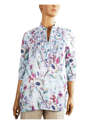 Casual Kurti -Big Lilac Flowers