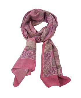 Crepe Silk Scarf -Dusty Pink Floral
