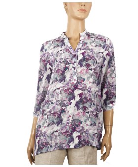 Short Silk Shirt - swiss plant