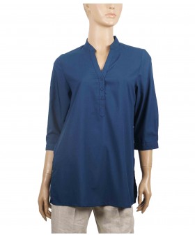 Casual Kurti - Petrol Blue