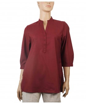 Casual Kurti - Burgundey 