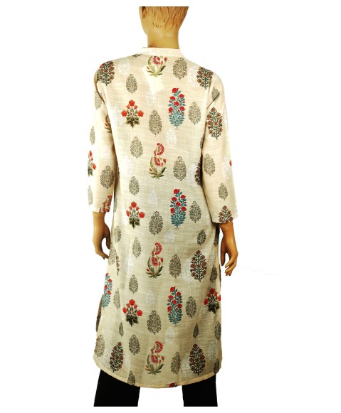 Tunic - Beige Base With floral