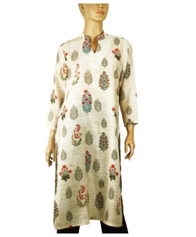 Tunic - Beige Base With floral