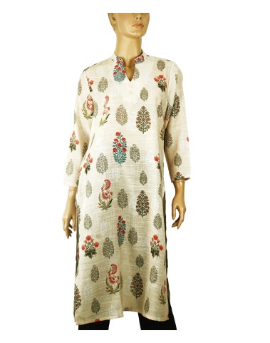 Tunic - Beige Base With floral