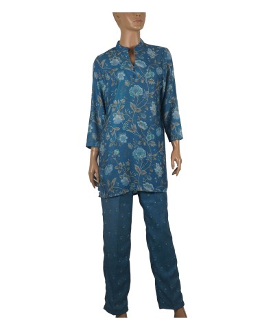 Cotton Co-ord Set - Peacock Green Flowers