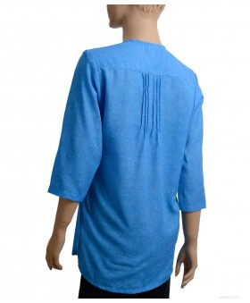 Casual Kurti-Blue Pleated 