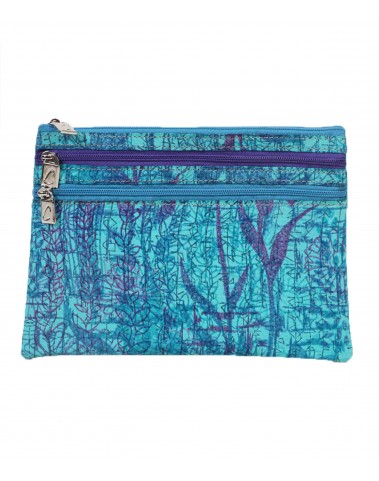 3 Zip Pouch - Blue Abstract