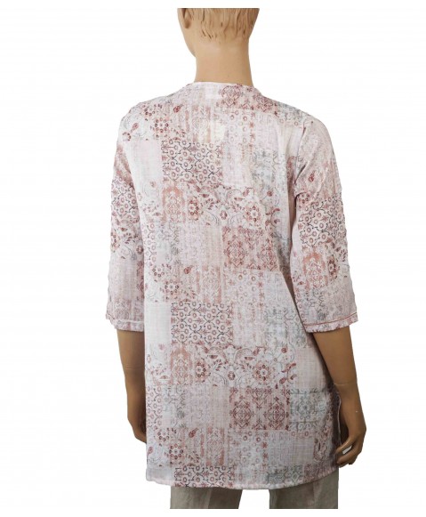 Casual Kurti - Beige Embroidery