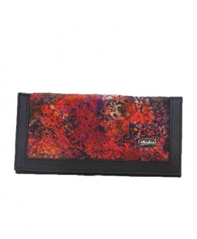 Silk Wallet - Pink And Black Rust