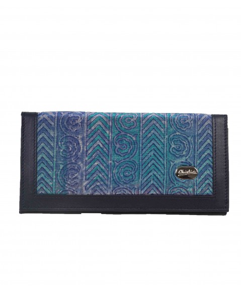 Silk Wallet Set - Blue Abstract