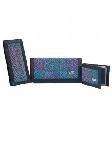 Silk Wallet Set - Blue Abstract