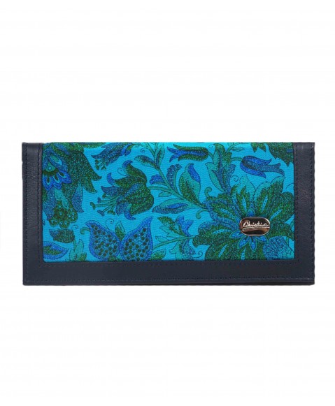 Silk Wallet Set - Blue Flowers