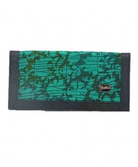 Silk Wallet Set - Green Floral