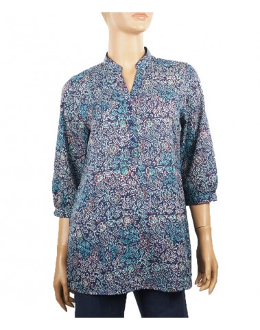 Casual Kurti - Blue Flowers