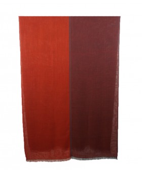 Marino Wool Stole - Shades of Red