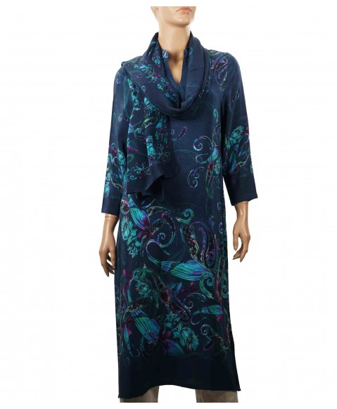 Tunic - Blue Big Paisley