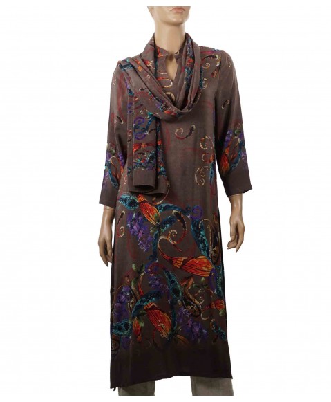 Tunic - Brown Big Paisley