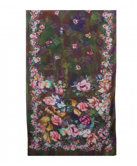Crepe Silk Scarf - Floral Print
