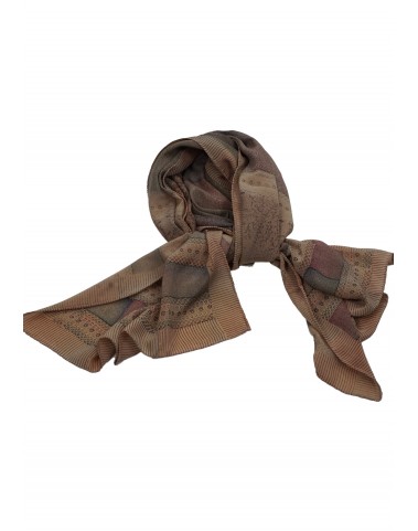 Crepe Silk Scarf - Beige Paisley