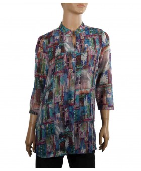 Casual Kurti - Multicolor Pintuck