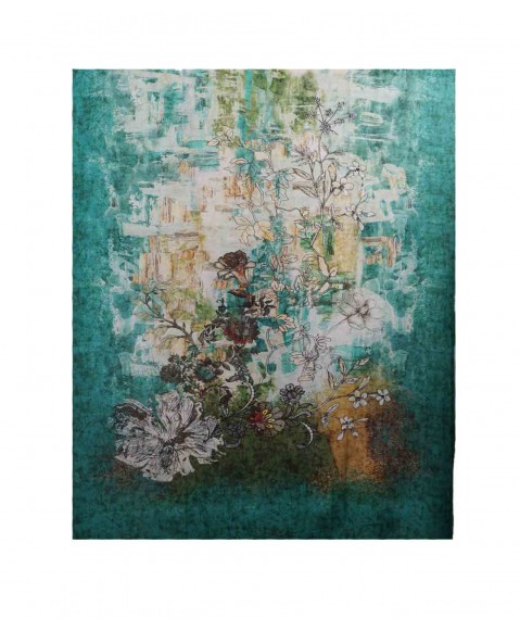 Cotton Scarf - Green Garden