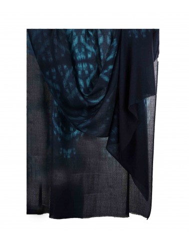 Tie and Dye Stole - Navy