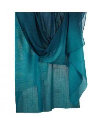Shaded Ombre Stole - Turquoise Hues