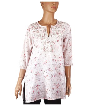 Casual Kurti - Pretty Pink Petal