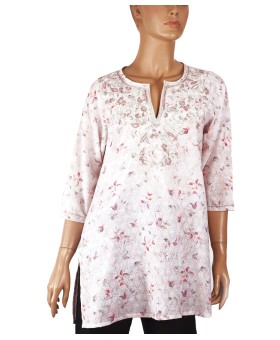 Casual Kurti - Pretty Pink Petal