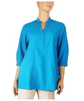 Casual Kurti - Plain Blue