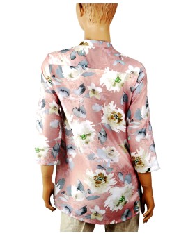 Casual Kurti - Grey Big Floral
