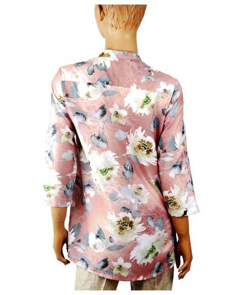 Casual Kurti - Grey Big Floral