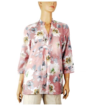 Casual Kurti - Grey Big Floral
