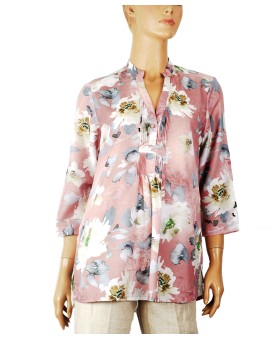Casual Kurti - Grey Big Floral
