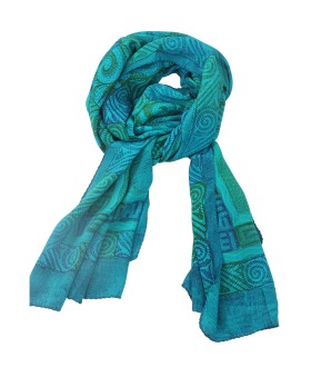 Crepe Silk Scarf - Two Big Paisley