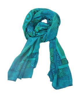 Crepe Silk Scarf - Two Big Paisley
